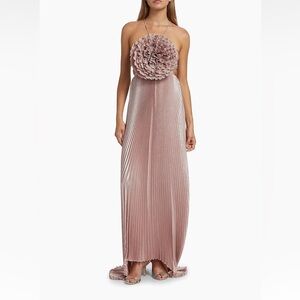 L’idee Avant Pleated Shimmer Dress